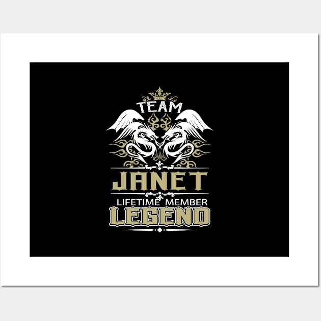 Janet Name T Shirt -  Team Janet Lifetime Member Legend Name Gift Item Tee Wall Art by yalytkinyq